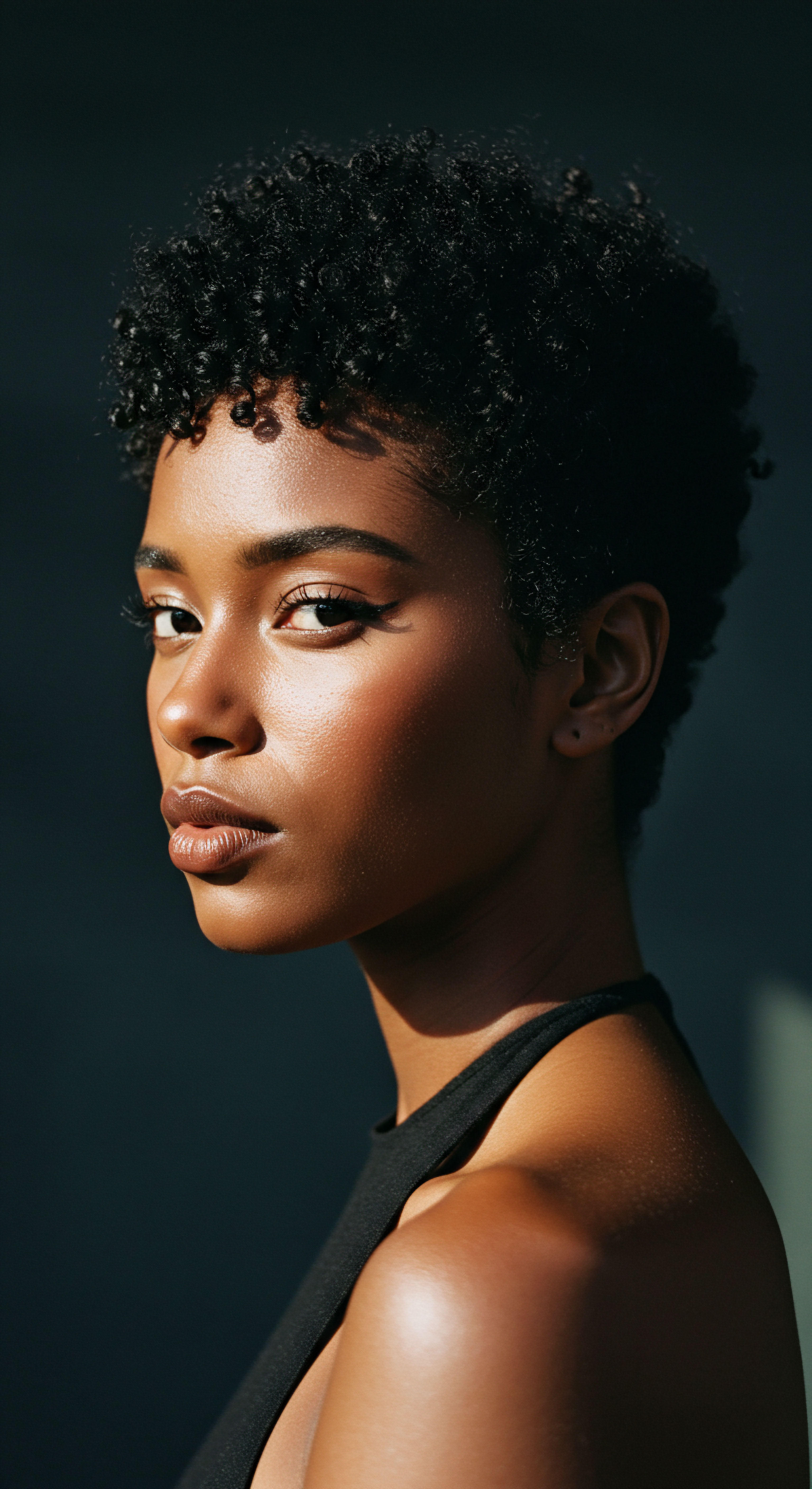 Authentic Coily Hair A Showcase of Healthy Textured Black Hair Excellence This portrait champions the natural magnificence of Afro-textured hair. The well-defined helices reflect an optimal hydration regimen, crucial for low porosity strands. It is a testament to effective product selection and styling precision, embracing heritage while promoting robust scalp microbiome health and intrinsic beauty.