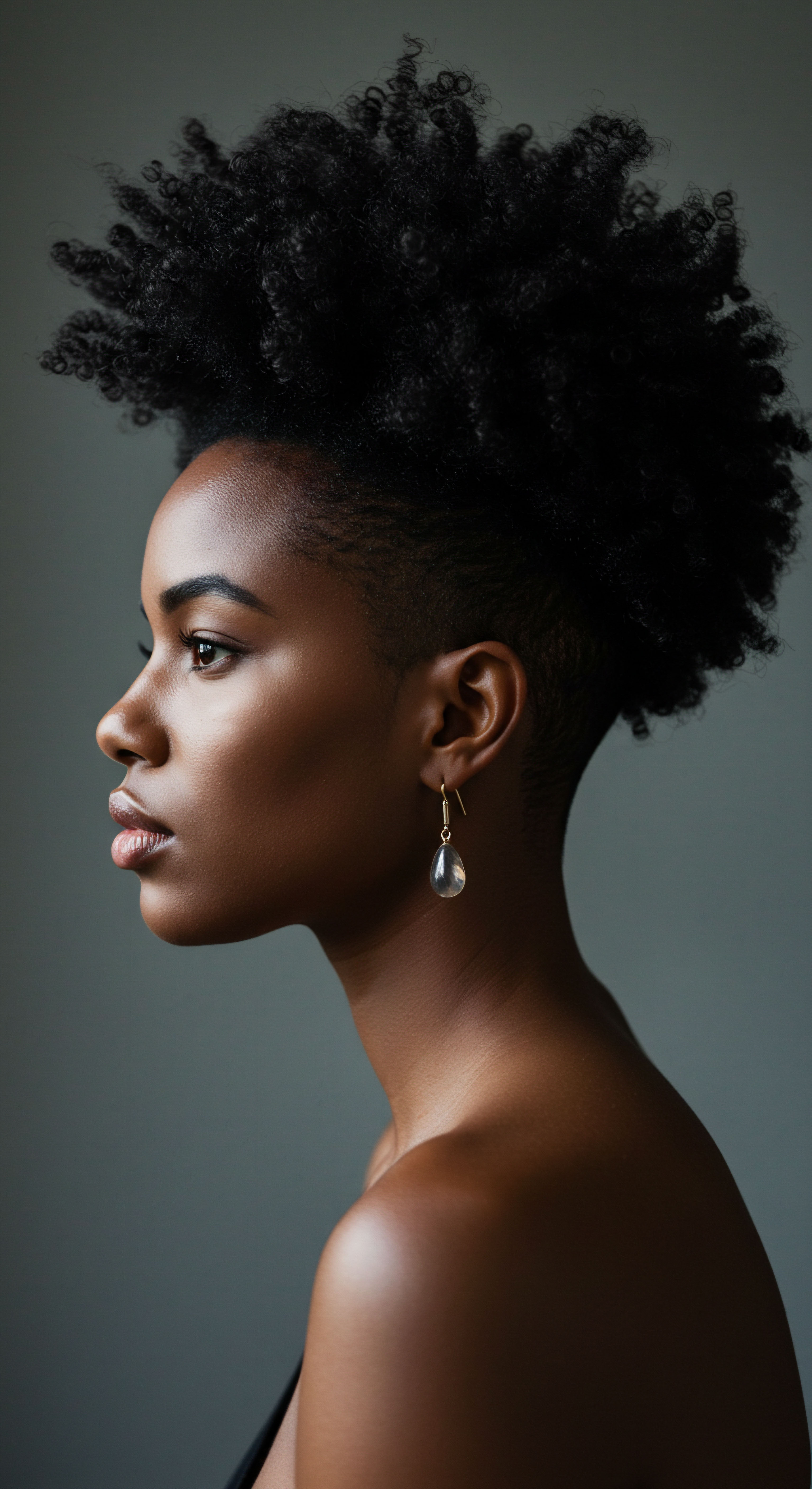 Black Hair Radiance Textured Coils Celebrating Natural Volume And Heritage This compelling portrait reveals a Black woman's resilient afro-textured hair, meticulously styled. Her high-definition coils demonstrate exceptional spring-like elasticity, born from consistent protective care and optimal hydration. It celebrates natural hair heritage through authentic expression, highlighting sophisticated styling and nourishing Roothea practices for true hair prosperity.