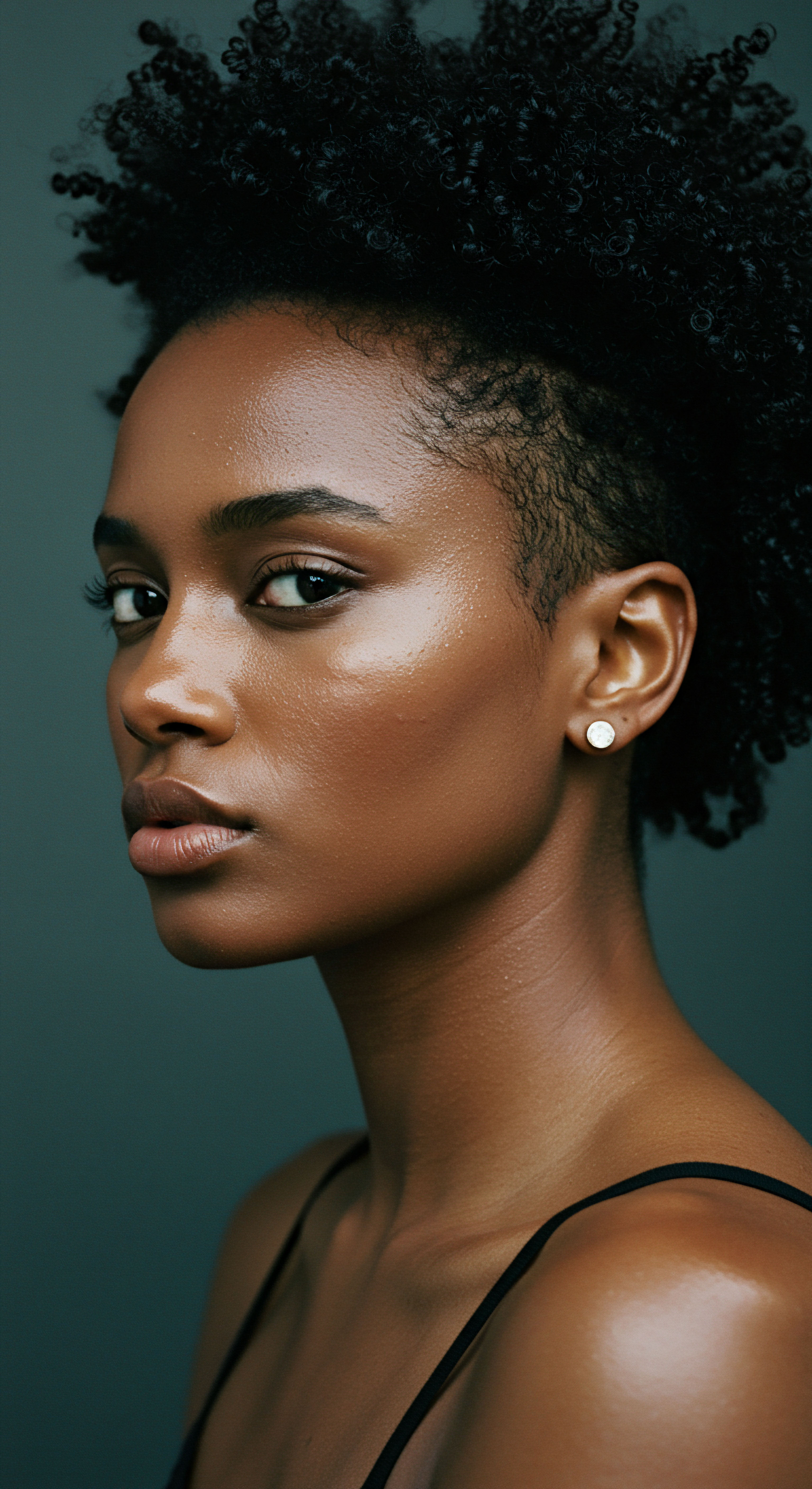 Celebrating Authentic Tight Spring Patterns and Textured Hair Identity This powerful portrait showcases highly defined coils, artfully shaped with a sharp side-shave. The vibrant, healthy texture suggests an effective moisture retention regimen and intrinsic hair vitality, celebrating the rich ancestral practices of Black and Mixed-Race hair care through modern, transformative styling.