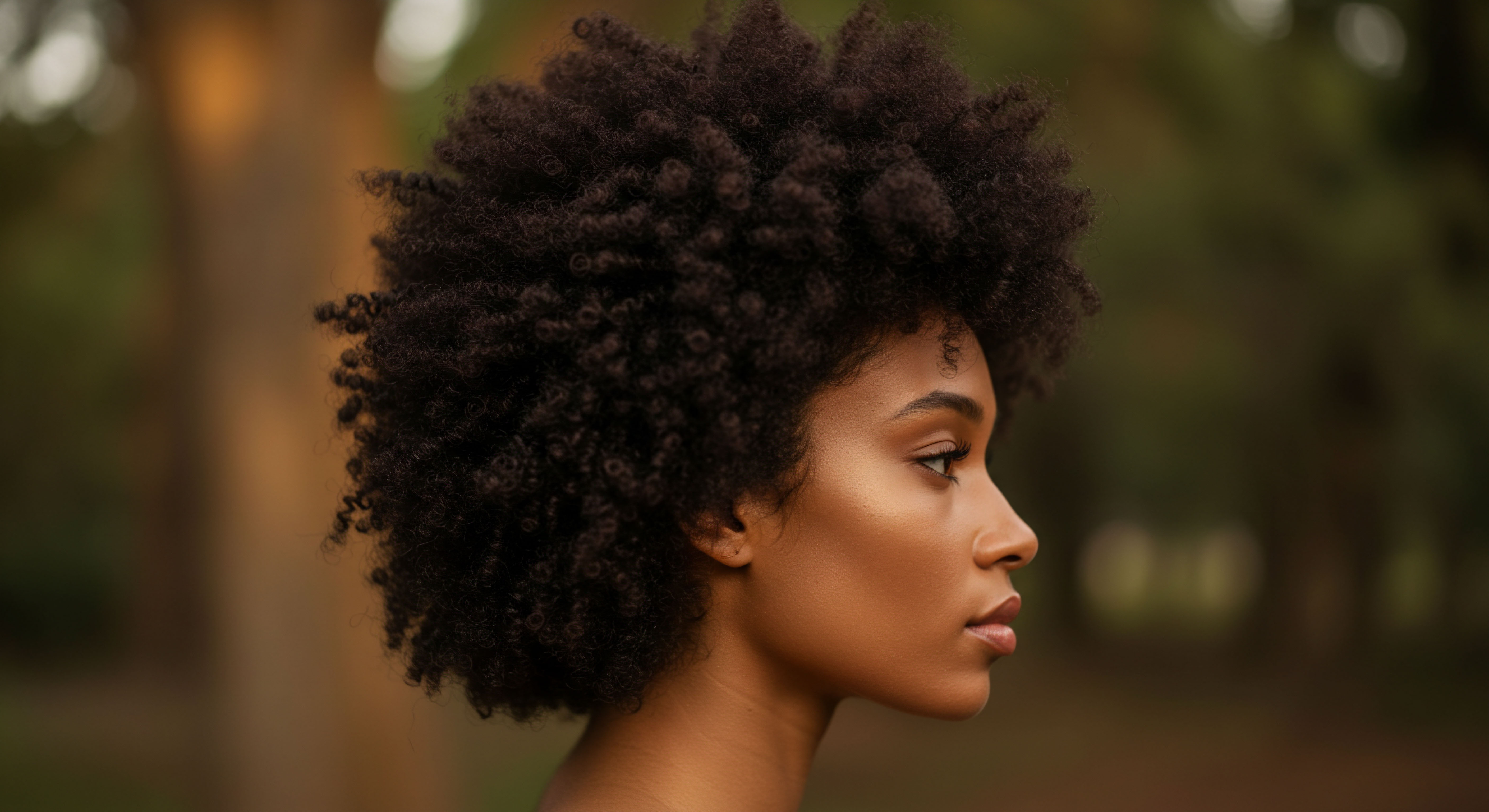 Celebrating Black Heritage through Voluminous Coily Pattern and Advanced Hair Care Embracing her magnificent afro-textured hair, showcasing exquisite coily pattern definition. This reflects superior moisture retention and scalp wellness, symbolizing rich Black hair heritage. It embodies dedicated hair care practices, ensuring strand integrity, natural styling versatility, and profound hair resilience.