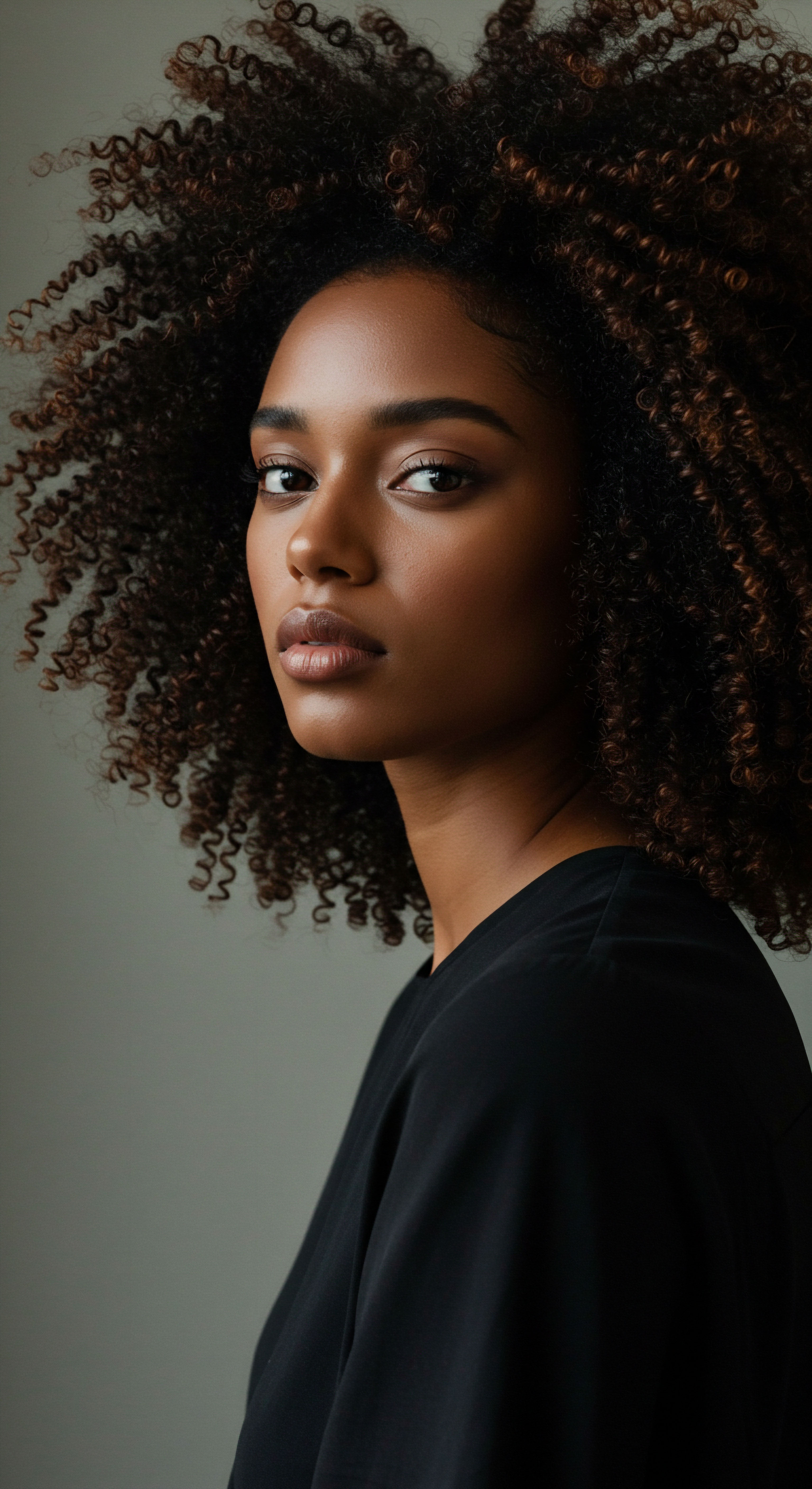 Celebrating Defined Kinky Coils Enhancing Heritage Through Advanced Hair Care Mastery A compelling portrait highlighting radiant kinky coils achieving exquisite pattern definition and significant volume. The subject’s luminous melanin-rich complexion epitomizes Black hair heritage. This emphasizes dedicated textured hair care, hydration protocols, optimal resilience, and precise styling methodologies for peak strand integrity.
