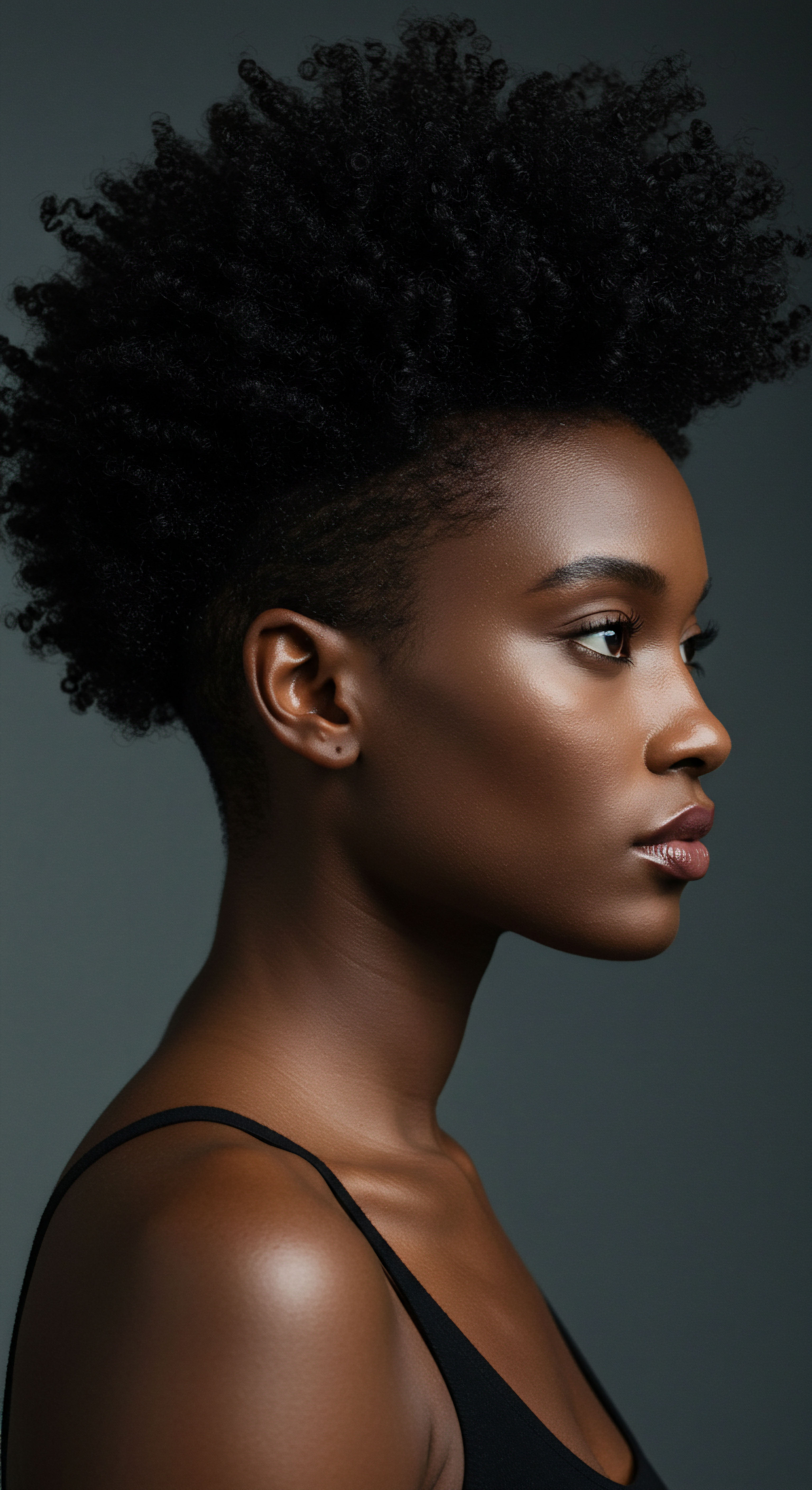 Coily Kinky-Coily Pattern Afro-Textured Hair Hydration Heritage Styling Showcasing Afro-textured coily hair, a perfectly defined 4c pattern emerges with a sharp tapered cut. This impeccable style emphasizes superior hair hydration, confirming optimal moisture retention and excellent scalp health. A powerful testament to meticulous ancestral hair care, highlighting natural pattern wellness and styling versatility.