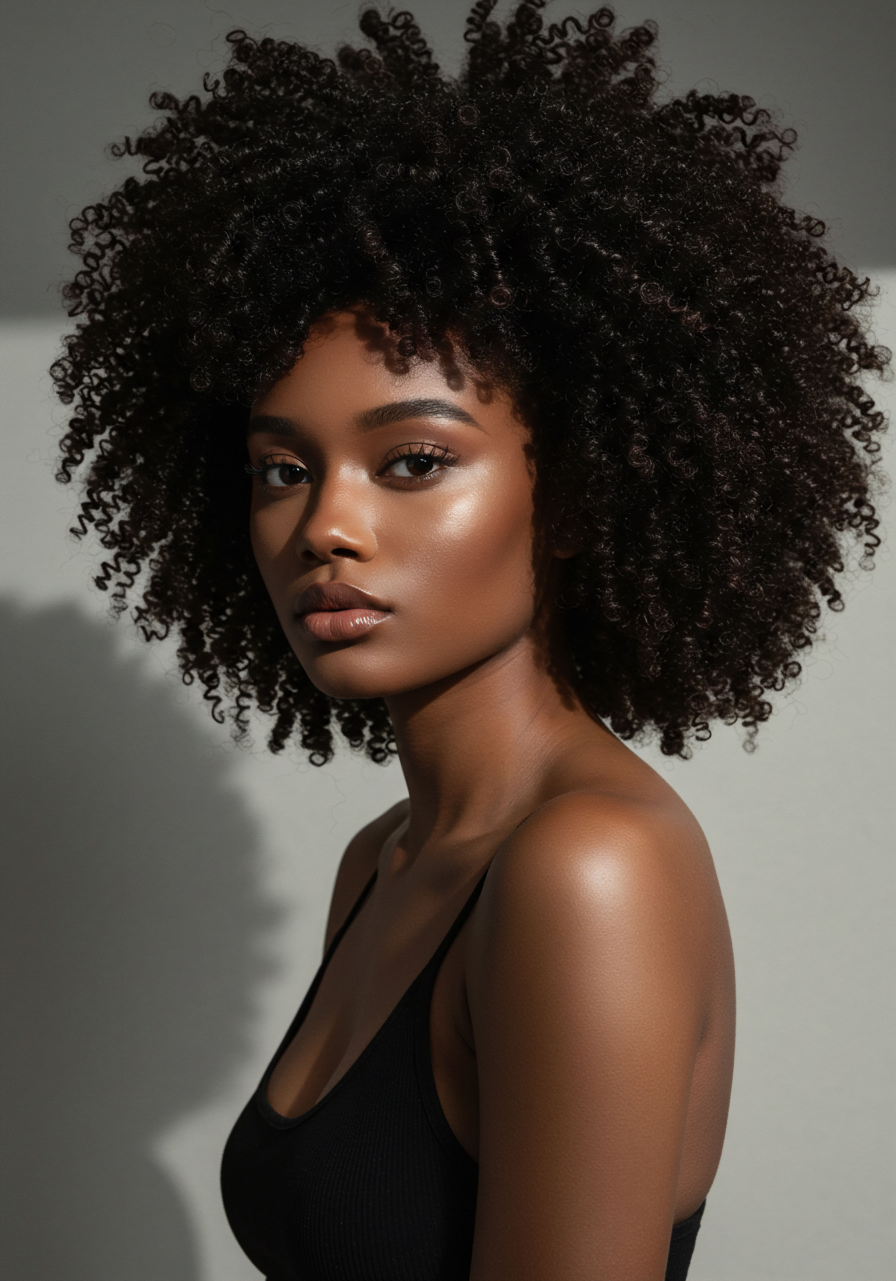 Coily Pattern Optimal Hydration Black Hair Heritage Care Voluminous coily hair with impeccable definition showcases optimal hydration. This demonstrates deep moisture retention, crucial for Black Hair integrity. Highlighting follicular health, natural patterns embody ancestral heritage through protective styling, emphasizing expert textured hair care.