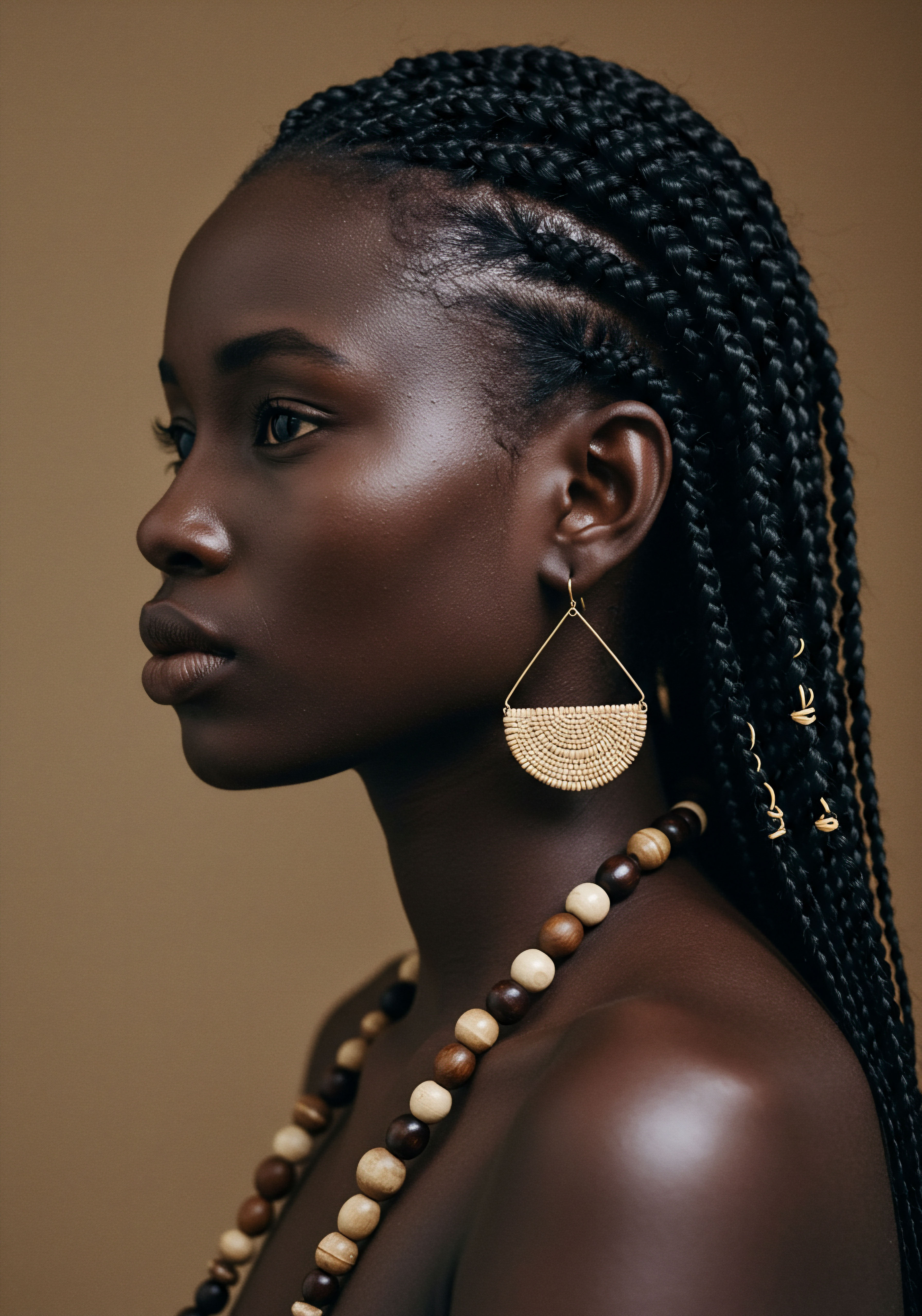 Elevating Black Hair Identity Via Ancestral Braids and Textured Artistry Profile features box braids showcasing rich textured patterns. This protective styling promotes scalp health, moisture retention, and strand integrity. It reinforces Black hair heritage via ancestral techniques, low manipulation, and growth retention hair artistry, truly embodying mindful hair care and timeless beauty.