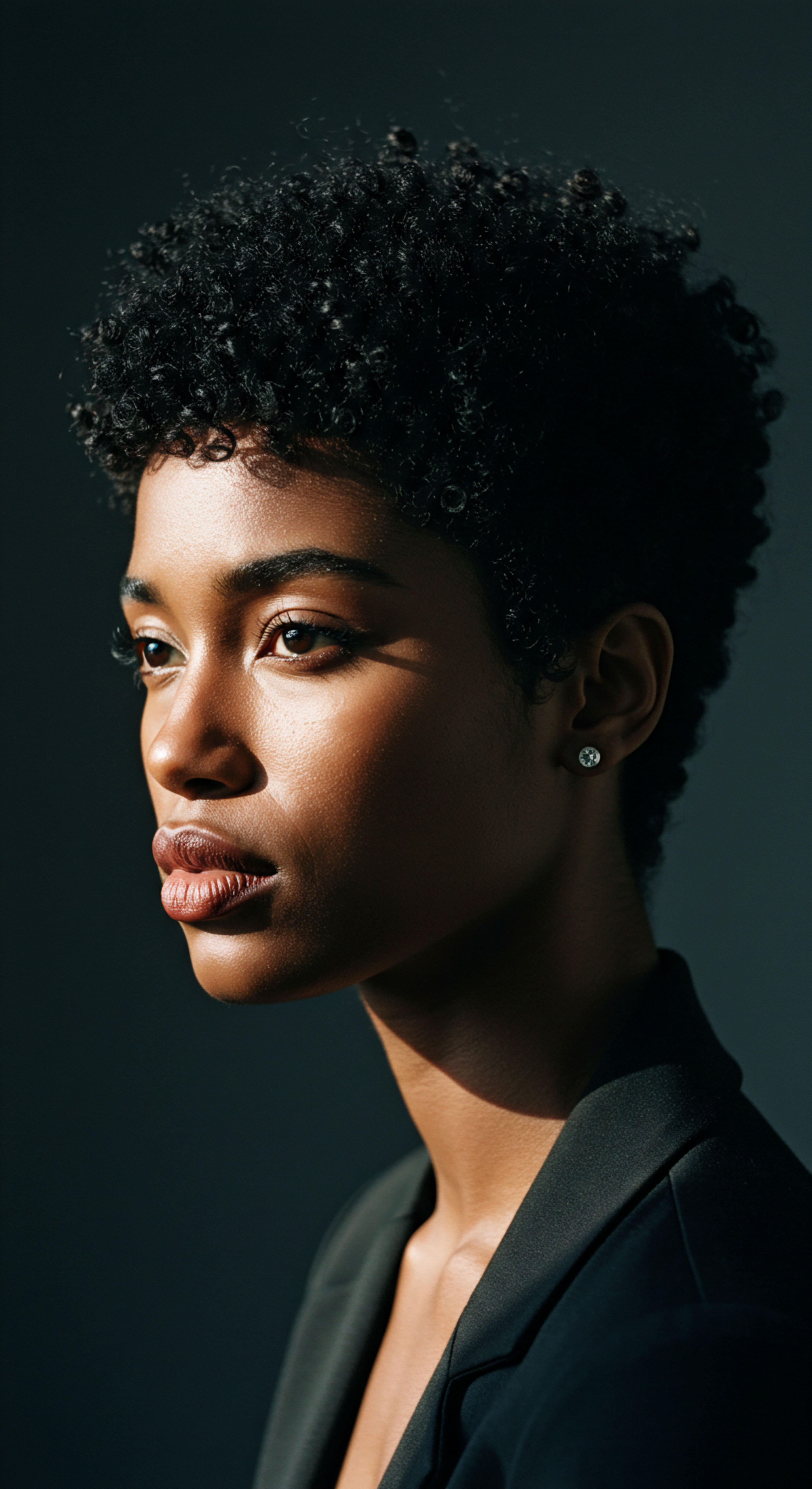 Elevating Coily Textured Hair Hydration Techniques and Heritage Styling A luminous profile highlights a magnificent crown of dense coily texture, perfectly hydrated for optimal pattern definition and strand resilience. This powerfully embodies rich Black Hair and Mixed-Race Hair heritage, showcasing dedicated textured hair care that champions styling versatility and authentic beauty.