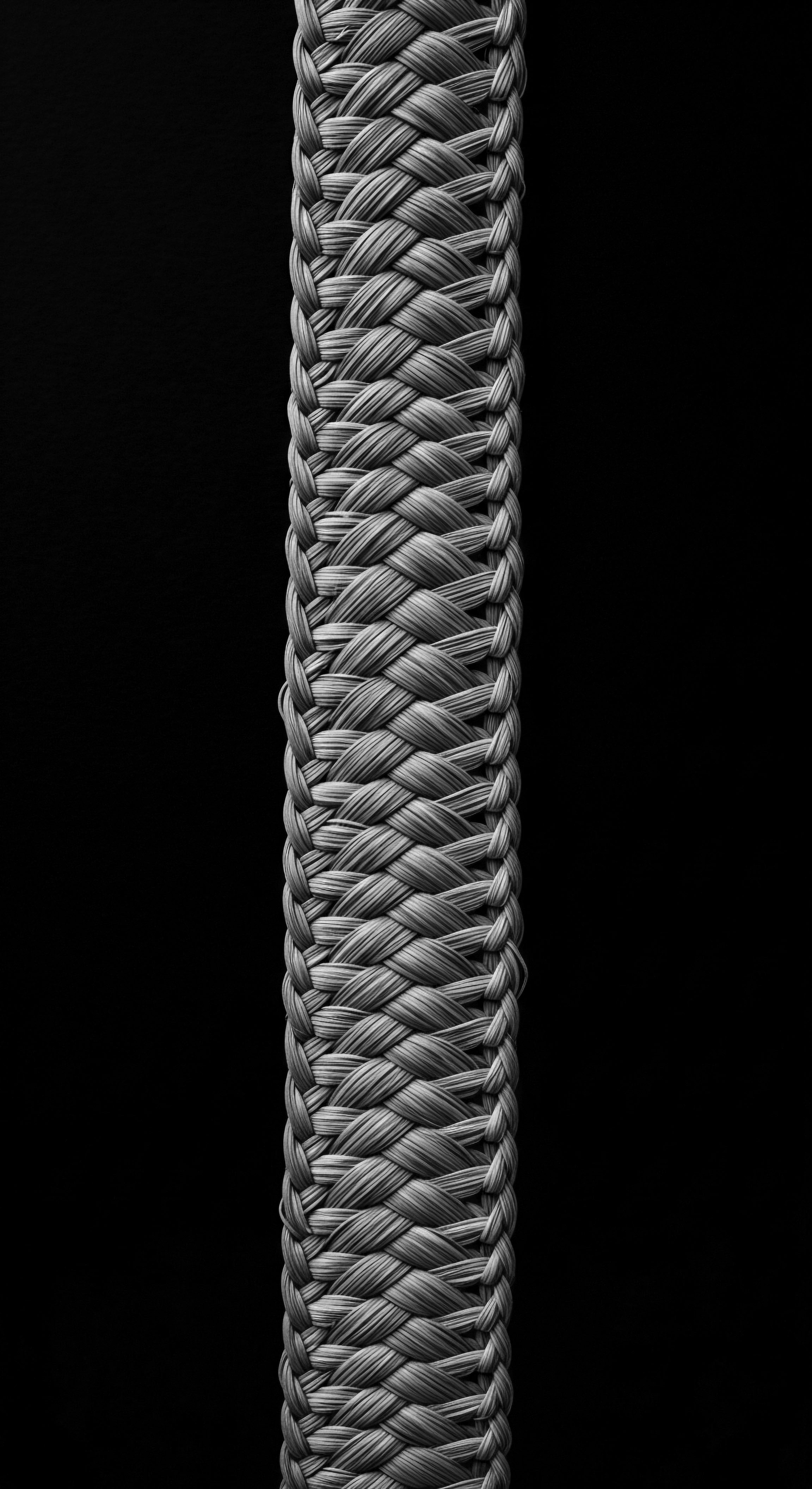 Intricate Braided Hair Strand Formation Showing Ancestral Interlocking Textural Patterns This detailed braid pattern embodies the cultural legacy of hair expressions, highlighting both structured artistry and ancestral hair traditions. The interlocked structure is a complex visual representation of deep interconnectedness, care practices, and the enduring narrative woven through heritage.