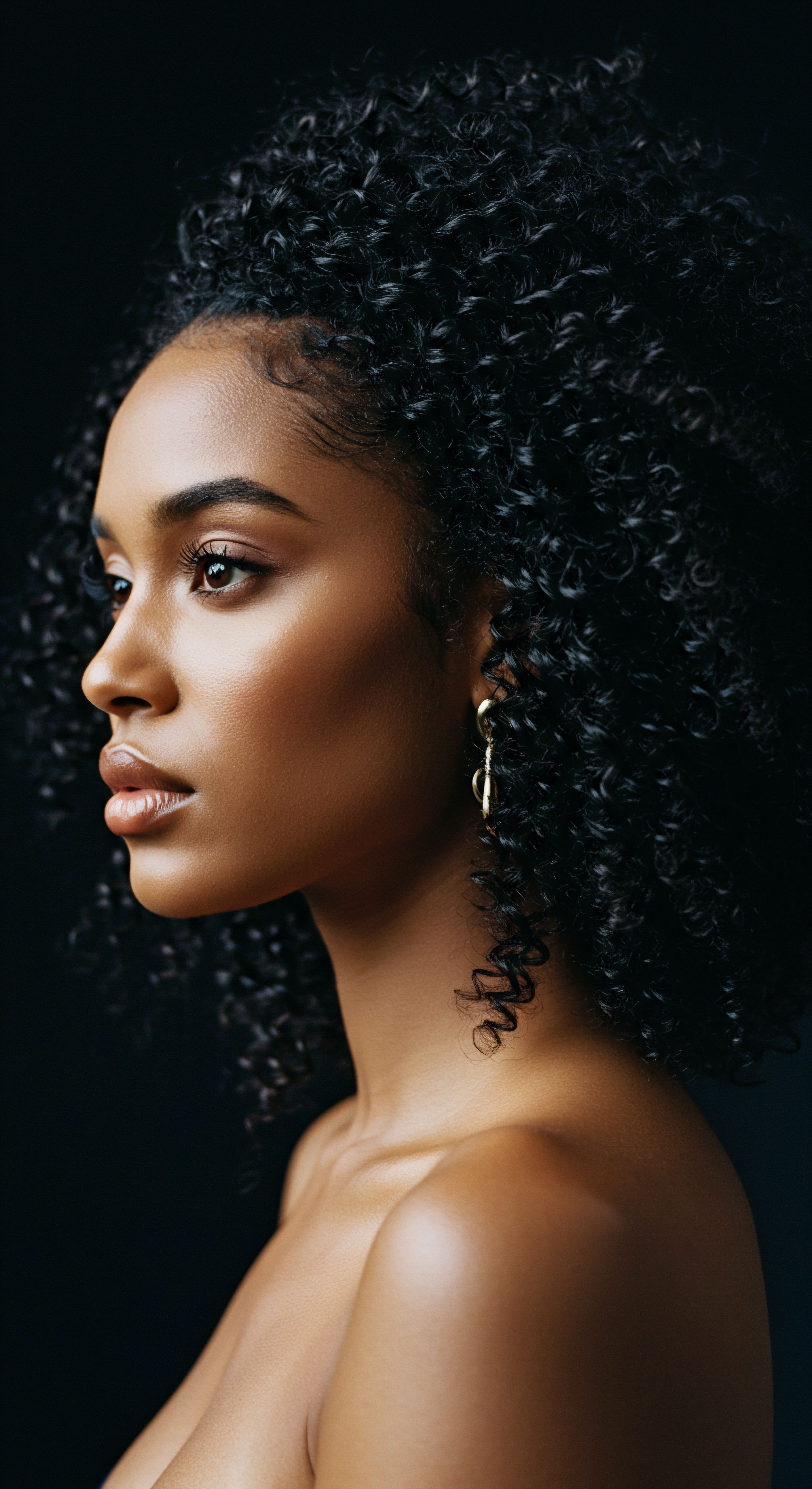 Nourishing High Density Coily Strands With Cultural Hair Care Wisdom A luminous profile highlights deeply spiraled, high-density textured hair, honoring rich ancestral heritage. Its healthy sheen signals exemplary moisture retention and scalp health. This vision exemplifies dedicated Black and Mixed-Race hair care, showcasing resilient patterns and meticulous styling for exquisite pattern definition and strand integrity.