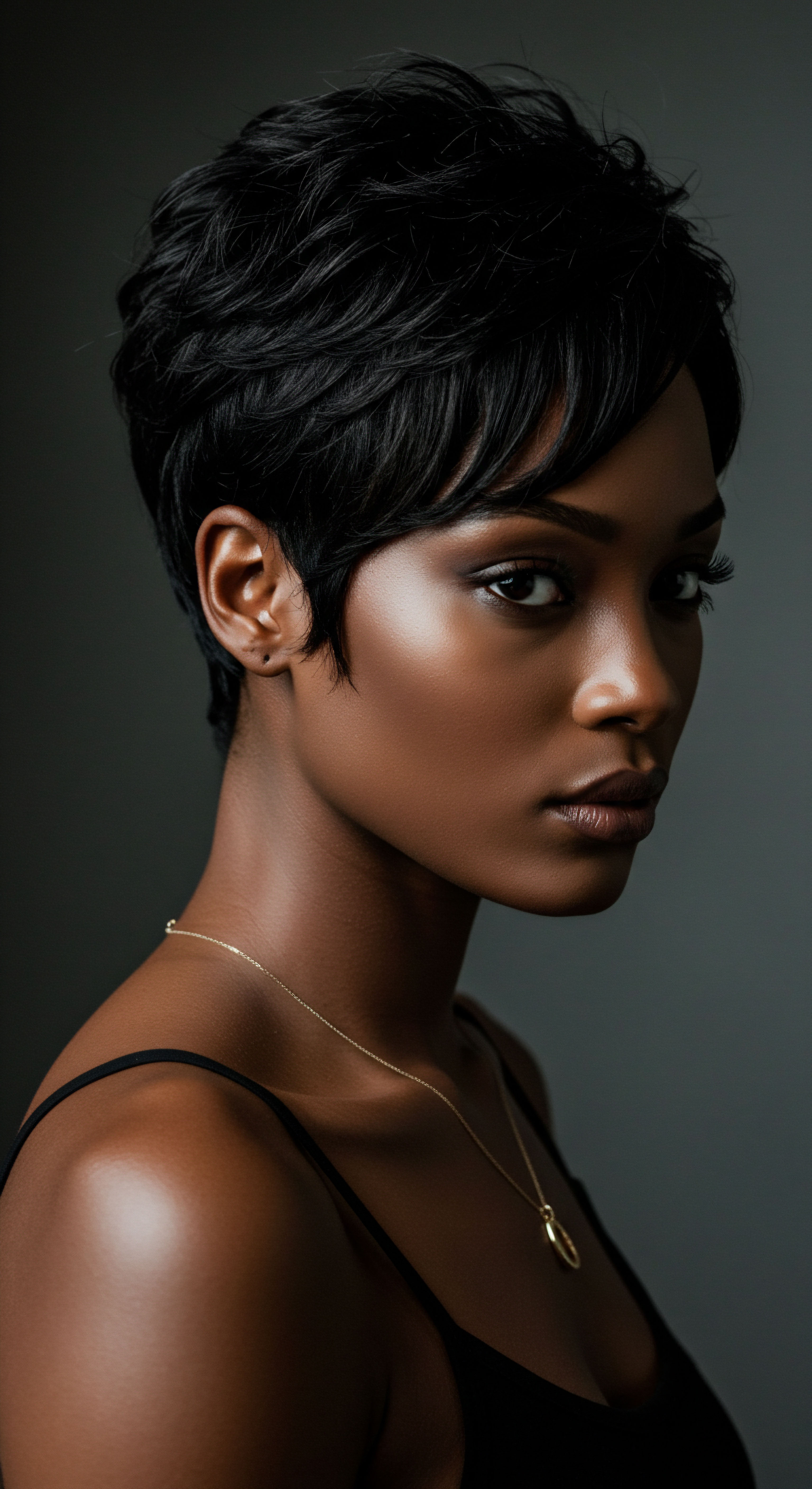 Optimizing Textured Hair Heritage with Specialized Care Styling Regimens This portrait showcases stunning textured hair, meticulously shaped for volumetric density and hair resilience. It celebrates Black Hair heritage through dedicated moisture retention care, highlighting pattern definition and optimal scalp health. The look exemplifies intentional low-manipulation styling, showcasing melanin-rich tresses in their fullest natural expression.