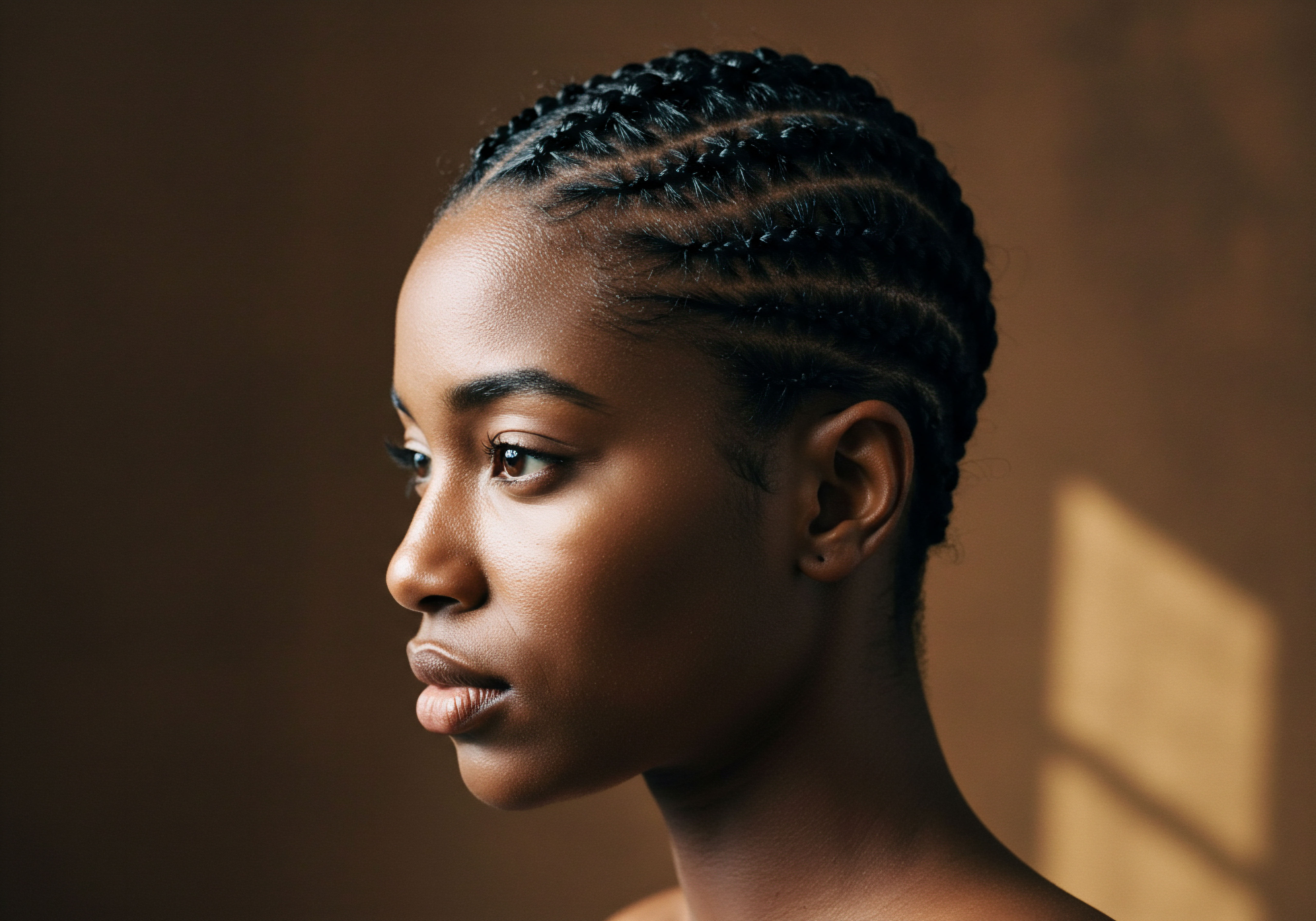 Protective Braided Styling Honoring Black Hair Heritage Care Showcasing intricate cornrow protective styling on radiant coily hair, this image celebrates meticulous Textured Hair Care. Ancestral braiding techniques provide optimal scalp health and exceptional moisture retention for resilient patterns, embodying profound Black Hair Heritage. This precise Styling promotes natural hair longevity and authentic beauty.