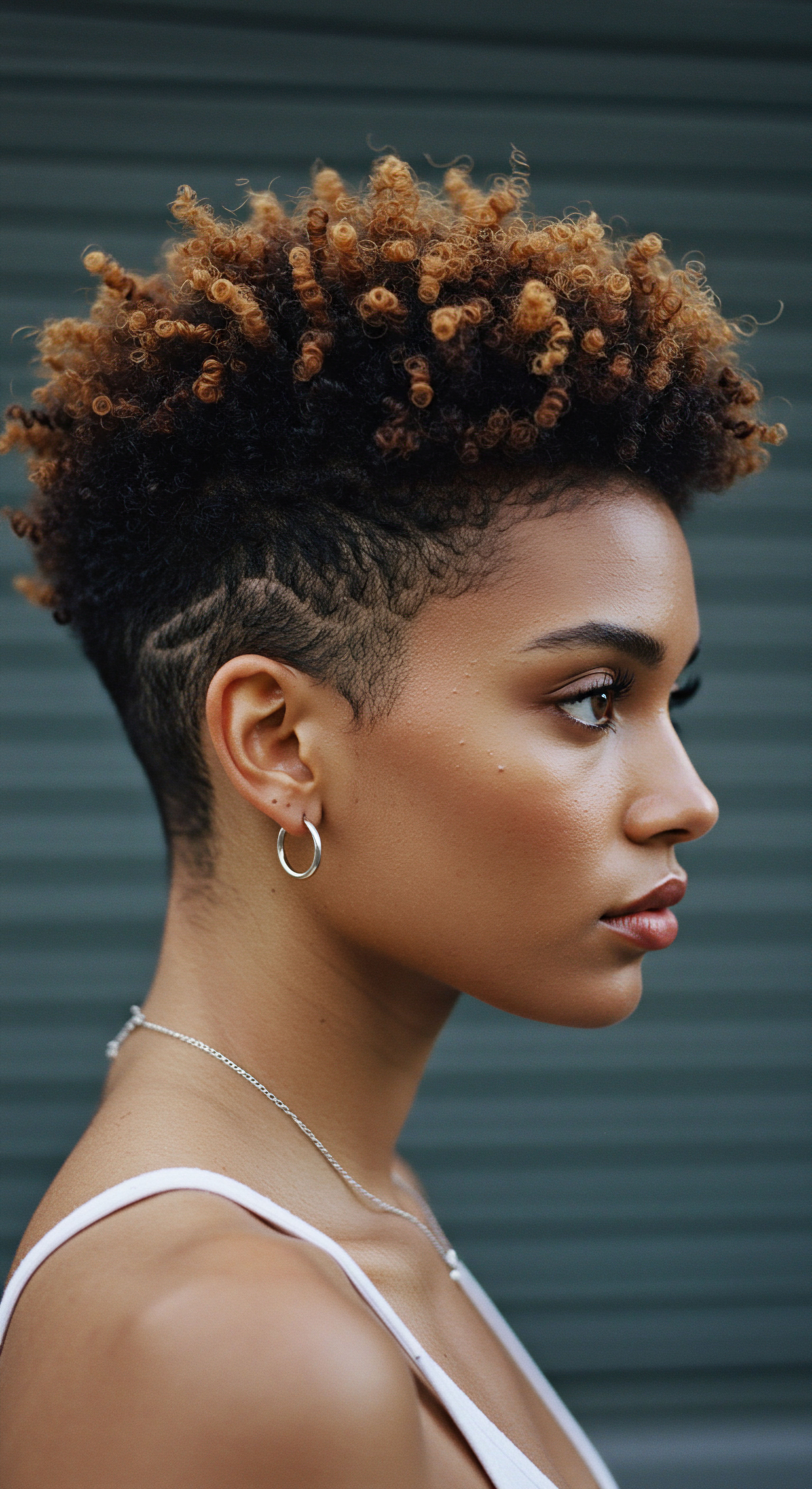Radiant Coily Pattern Artistry Emphasizing Hydration and Undercut Design Radiant coils exhibit exquisite pattern definition, harmonizing with a precision faded undercut and hair artistry. This demonstrates meticulous textured hair care prioritizing hydration, moisture retention, and scalp vitality. It is a celebration of Afro-textured beauty, honoring mixed-race heritage through expressive styling.