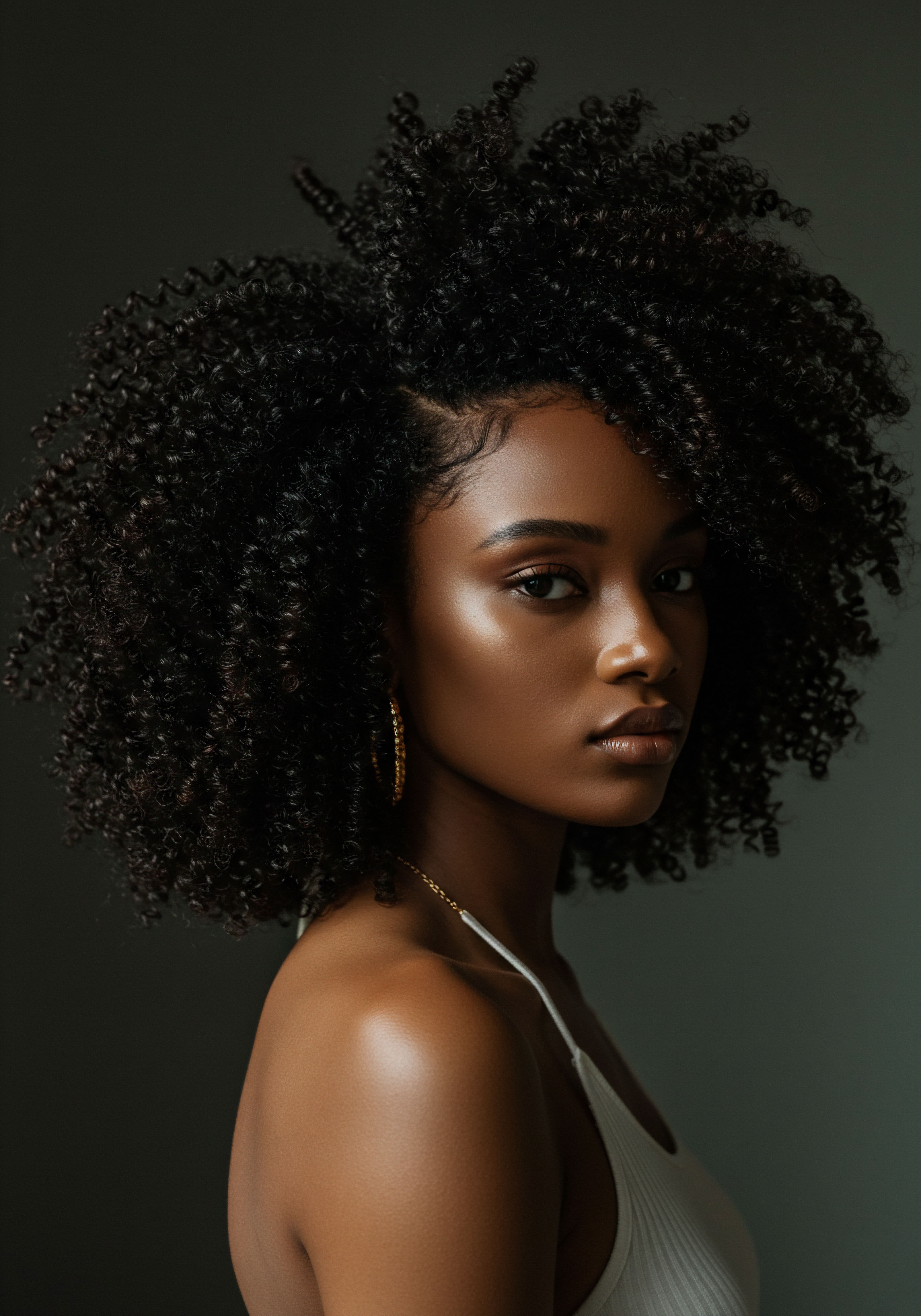 Radiant Textured Hair Hydration Enhancing Defined Coiled Pattern Luminous textured hair with impeccable coil definition and impressive volume. Diligent care ensures optimal hydration, strand elasticity for pattern retention. This vibrant spiral honors Black hair heritage, reflecting sophisticated styling, promoting healthy growth with reduced frizz.