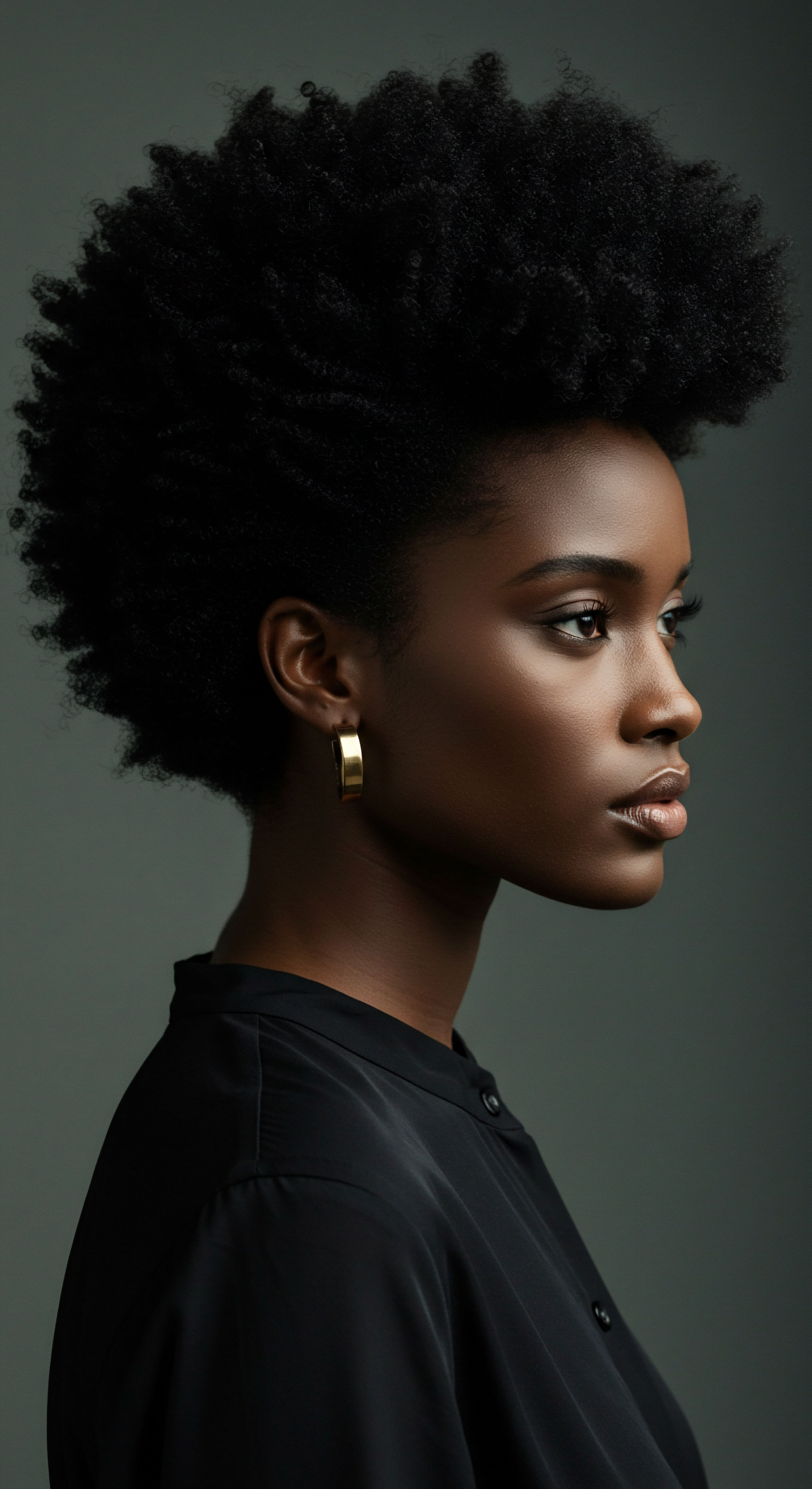 Resilient Textured Hair Profile Ancestral Heritage Care And Styling Exquisite kinky-coily Afro-texture profile celebrates ancestral heritage, showcasing the inherent natural pattern. Intentional hair care ensures optimal moisture retention and scalp health. Her magnificent volume exemplifies styling versatility, robust strand vitality, and profound cultural roots.