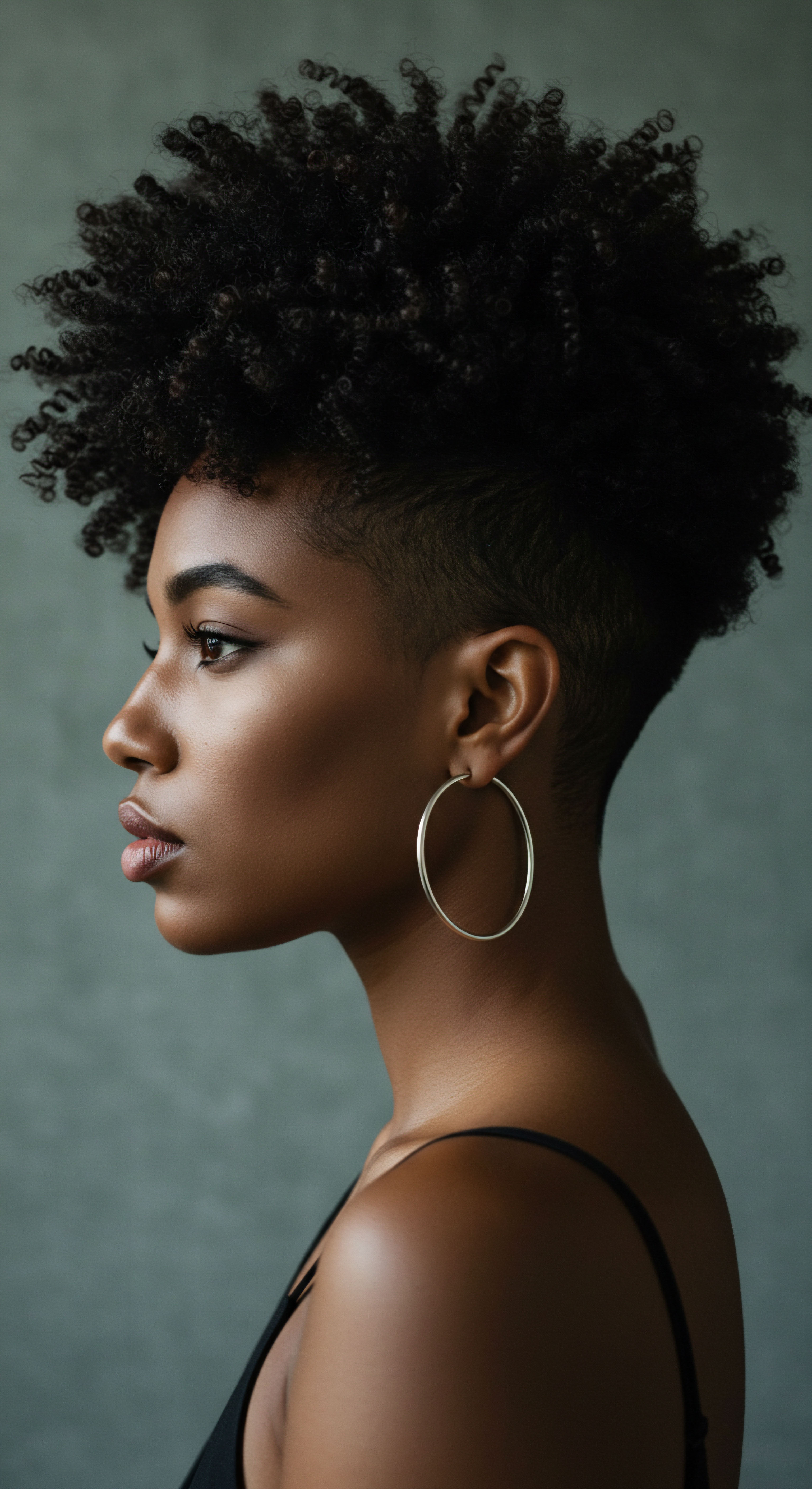 Showcasing Coily Hair Resilience Tapered Afro Texture and Cultural Significance Showcasing a meticulous precision-tapered Afro-texture, this profile highlights robust high-density coily patterns. Volumetric styling enhances definition, promoting optimal moisture retention and strand resilience. This exemplifies dedicated textured hair care, heritage-rich grooming and modern styling versatility.