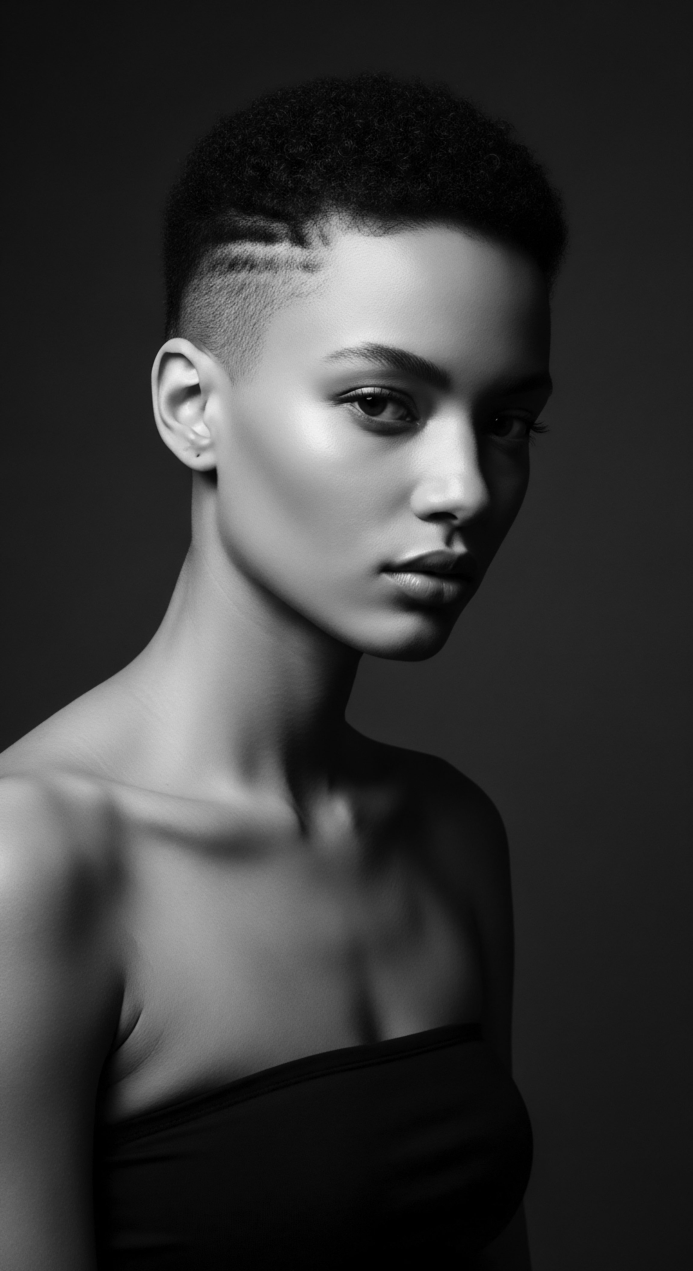 This captivating portrait celebrates the inherent beauty and artistry of textured hair, emphasizing the power of self-expression through contemporary Black hair traditions. The image highlights ancestral heritage, showcasing the fusion of modern styling with timeless elegance, affirming identity and pride.