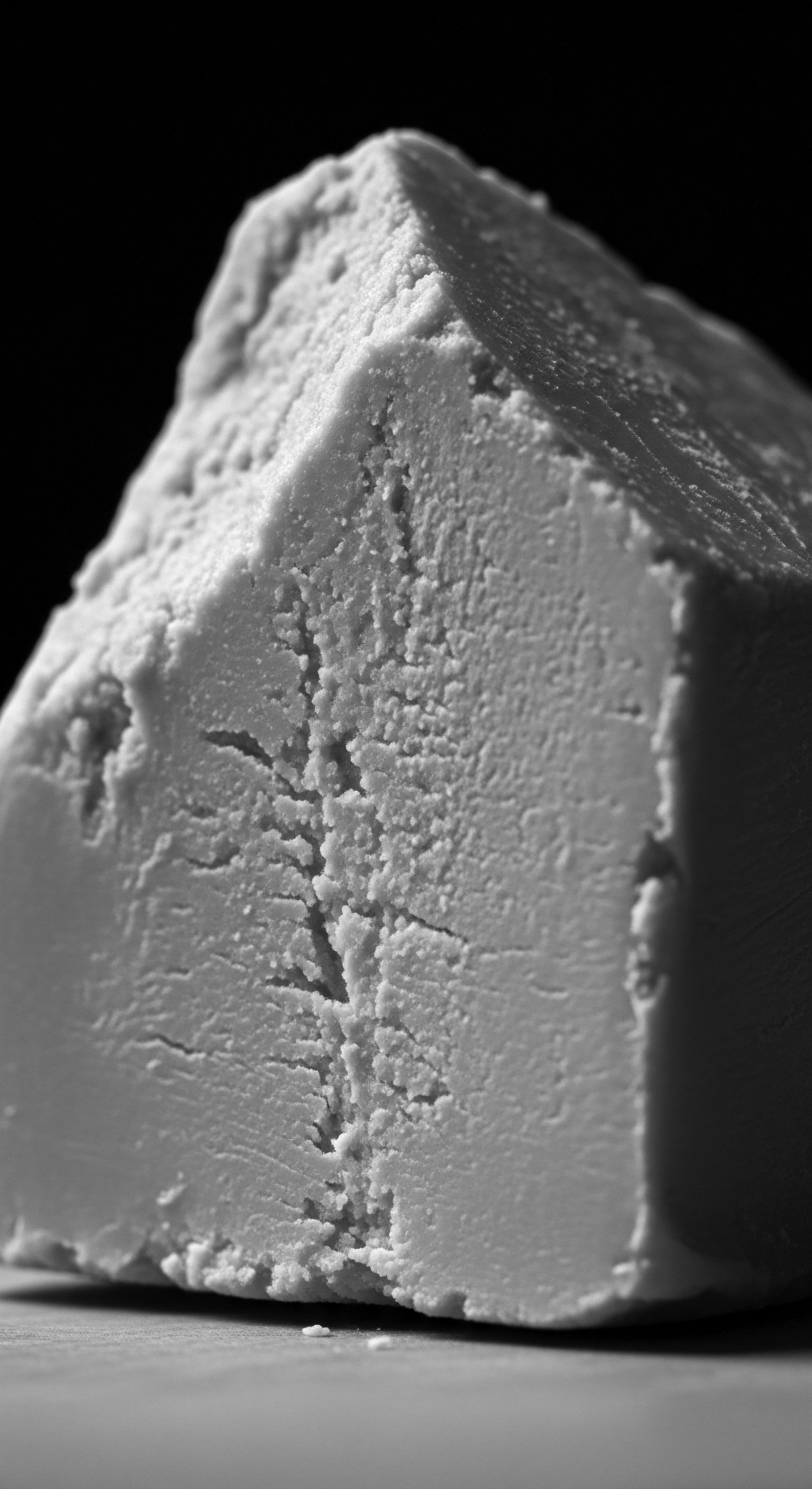 Textured Hair Care Ingredient Shea Butter Close Up Black and White The monochrome rendering elevates the simplicity of raw shea butter, underlining its significance within holistic textured hair care routines passed down through generations. This close-up symbolizes a conscious return to ancestral wisdom for potent ingredient and transformative hair health and wellness.