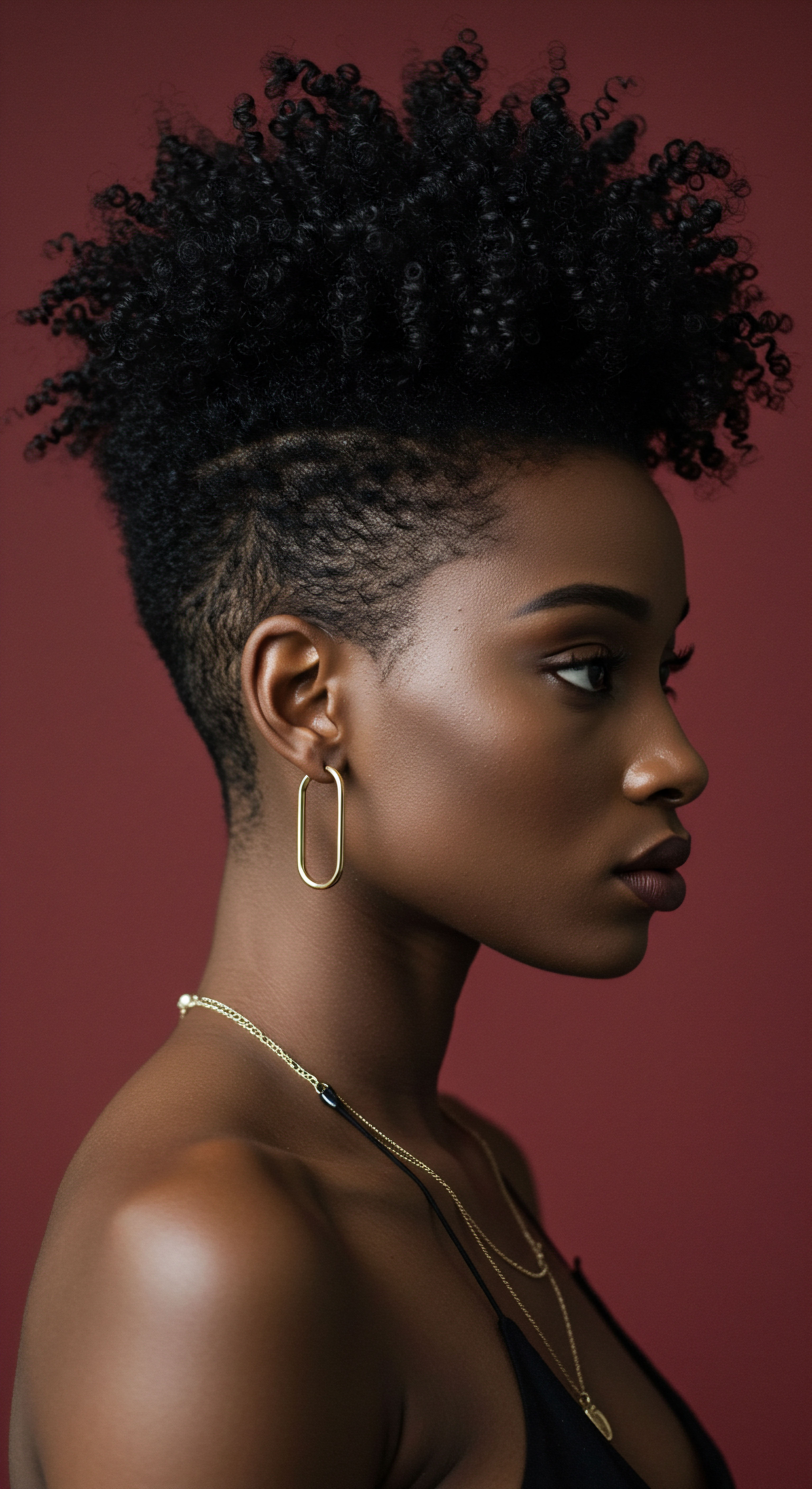 Textured Hair Sculpted Precision Black Coils Defined Styling And Heritage Meticulously sculpted Afro-textured hair mesmerizes, featuring defined coil patterns and a striking precision taper. This embodies diligent hydration regimens and expert styling techniques for lasting moisture retention, celebrating Black hair heritage, structural integrity, and optimal scalp health.