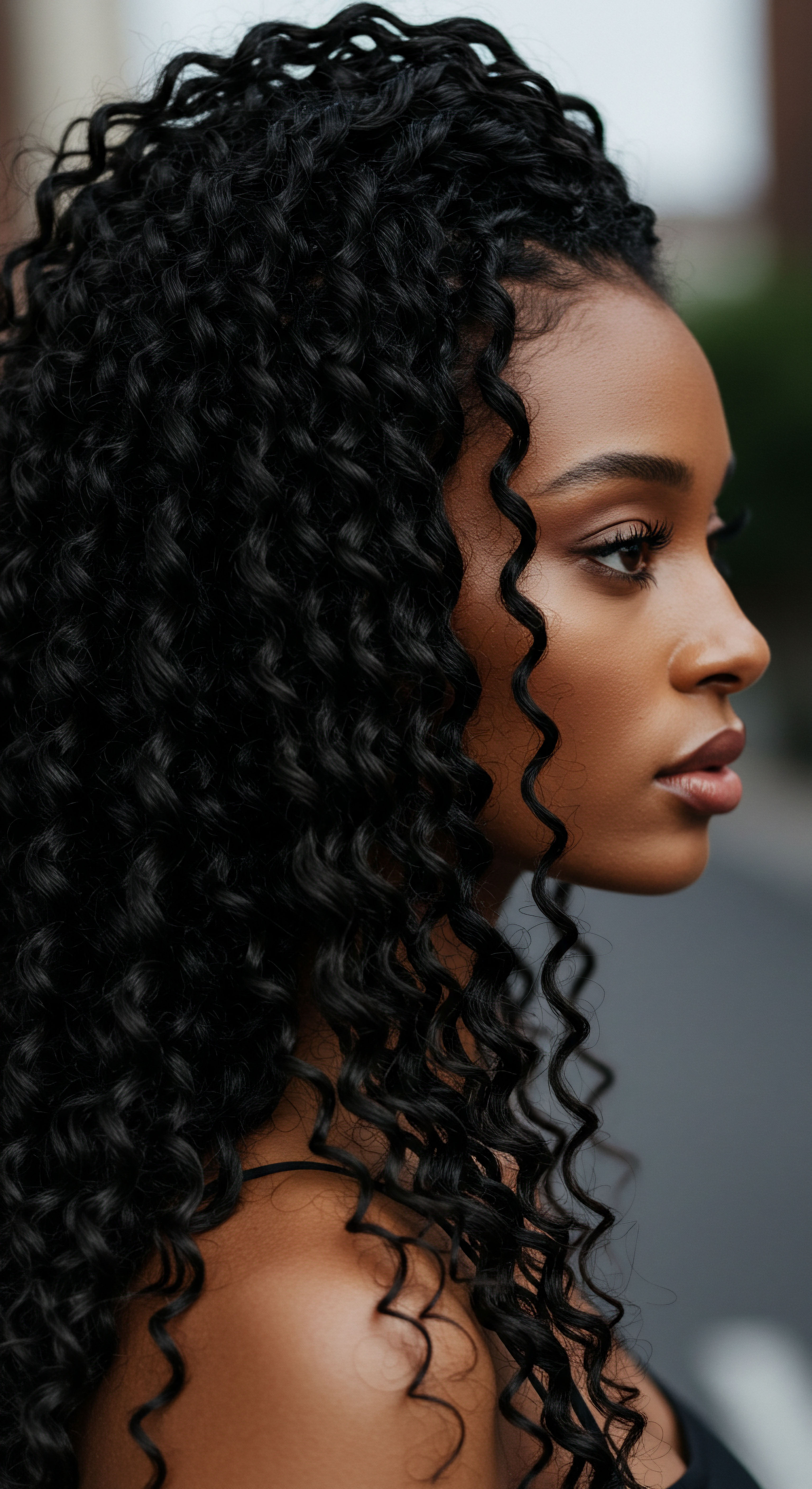 Volumetric Kinky Texture And Melanin Rich Skin Showcasing Hair Legacy And Care This profile captures radiant Black Hair, featuring deeply defined coily texture and impressive volumetric definition. It demonstrates diligent moisture retention and meticulous care, reflecting a rich heritage. This mindful low manipulation styling promotes scalp health, celebrating long-term hair resilience.