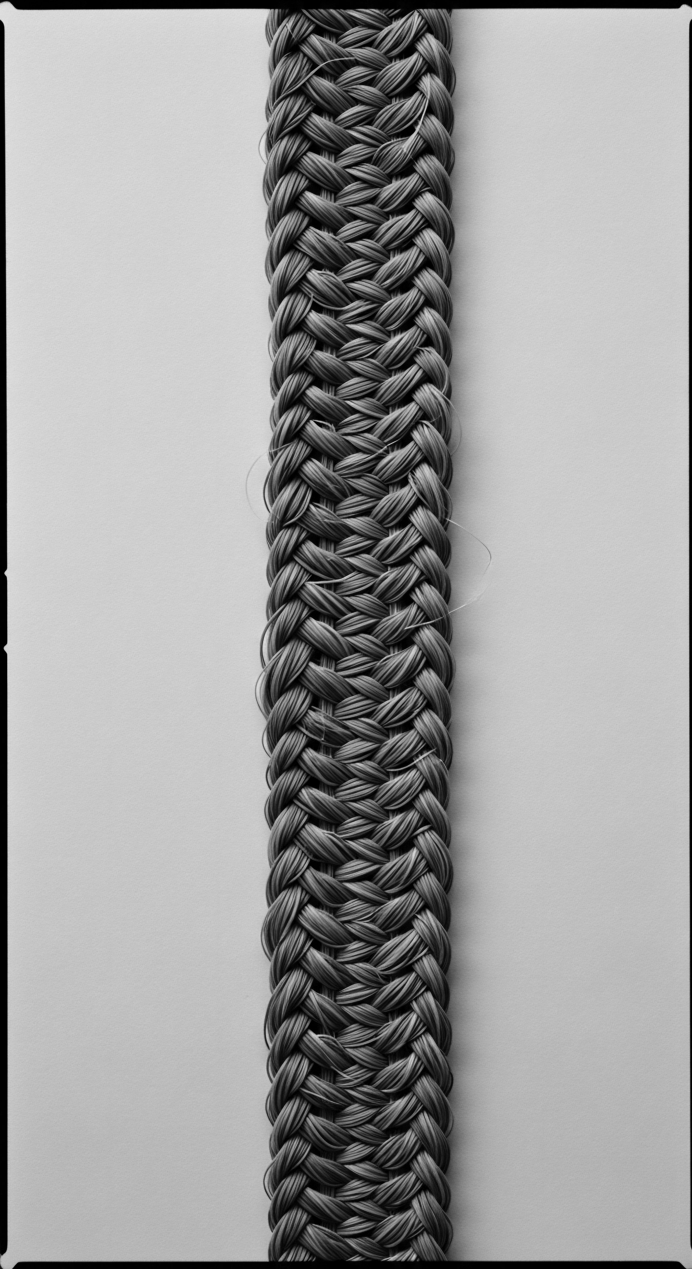 Woven Braided Strand Pattern Black and White Textured Fiber The braided fiber's strength reflects resilience in ancestral techniques. The textural interplay mirrors the intricate coil patterns cherished within textured hair traditions, emphasizing both hair fiber integrity and cultural expression, promoting holistic care and celebrating unique textured hair heritage.